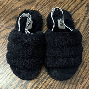 UGG fluff yeah Black slippers